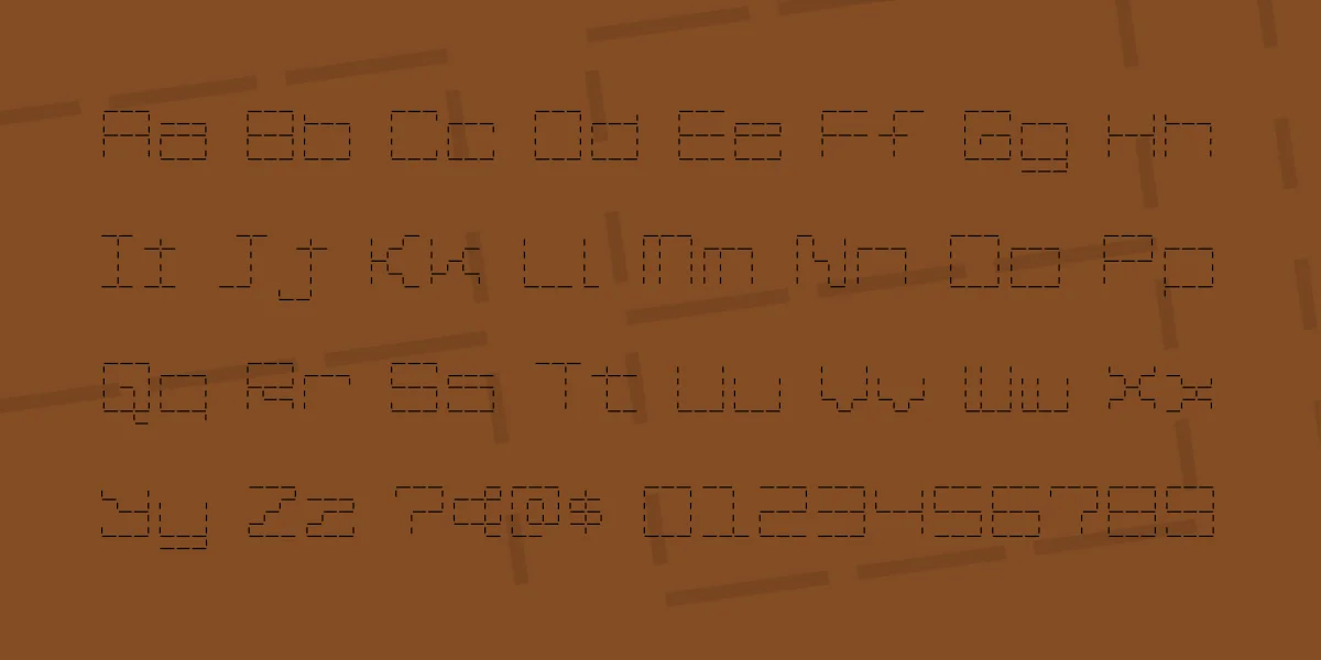 Stash of Dashes Font preview 2