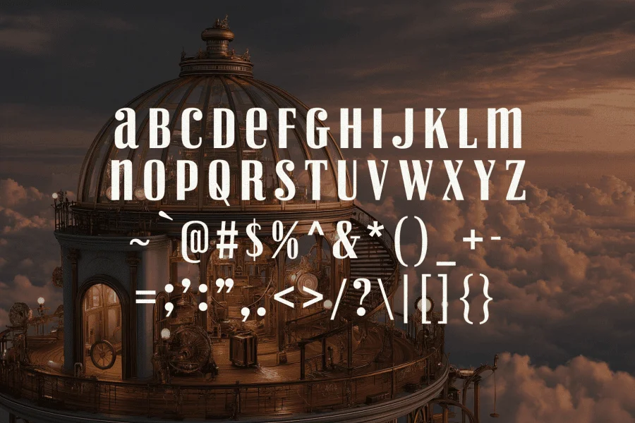Steamspire Font preview 2