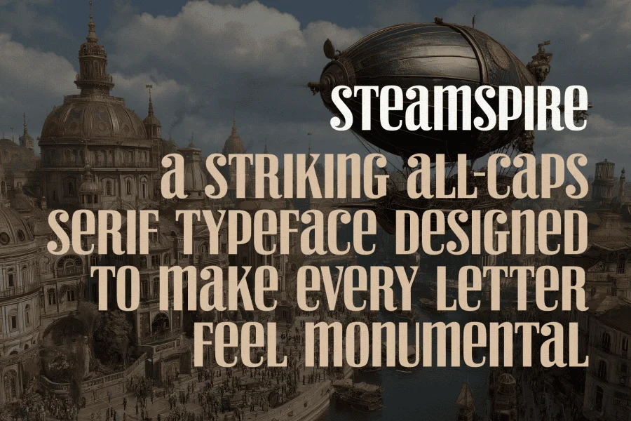 Steamspire Font preview 8