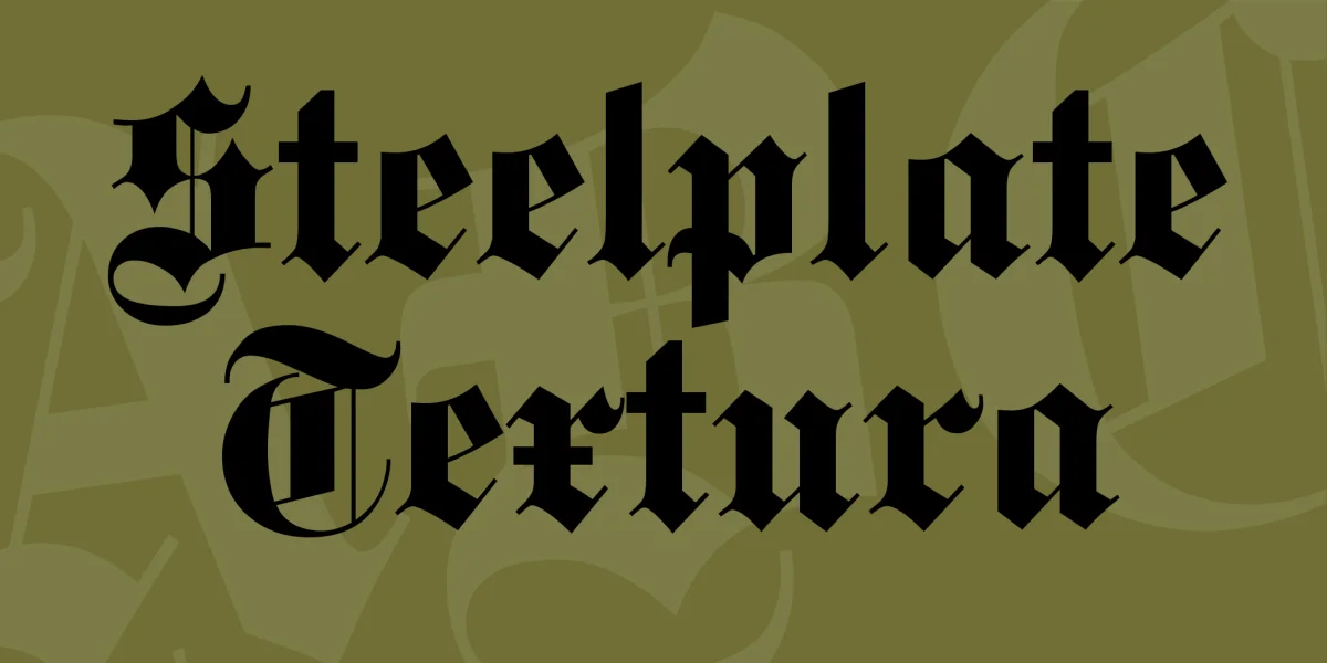 Steelplate Textura Font