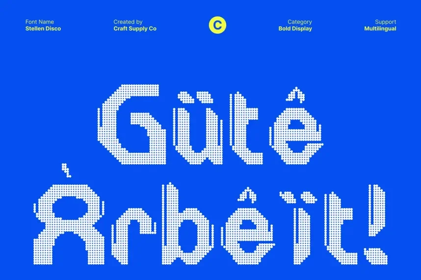 Stellen Disco Font preview 5