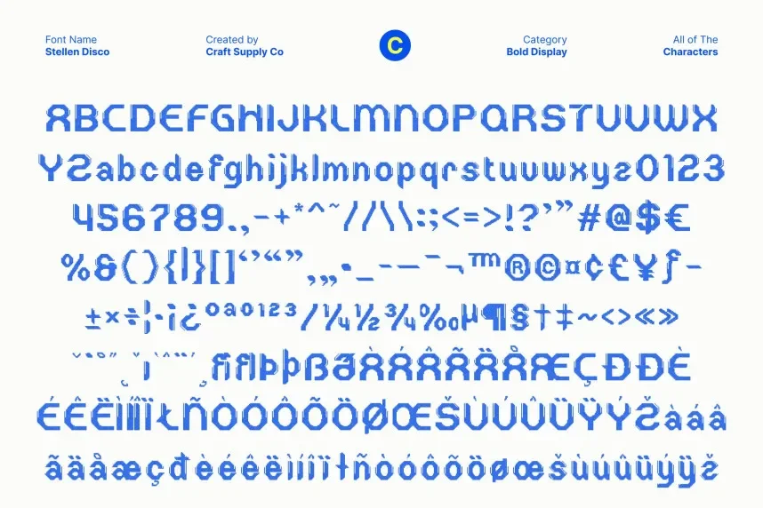 Stellen Disco Font preview 6