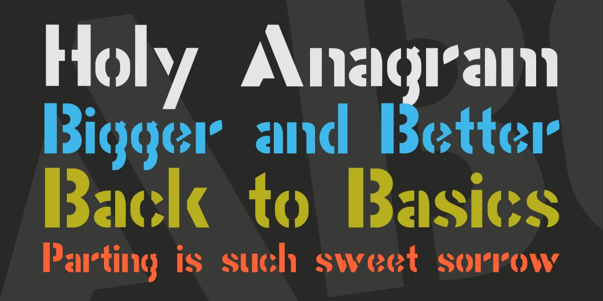 Stencil Gothic Font preview 2