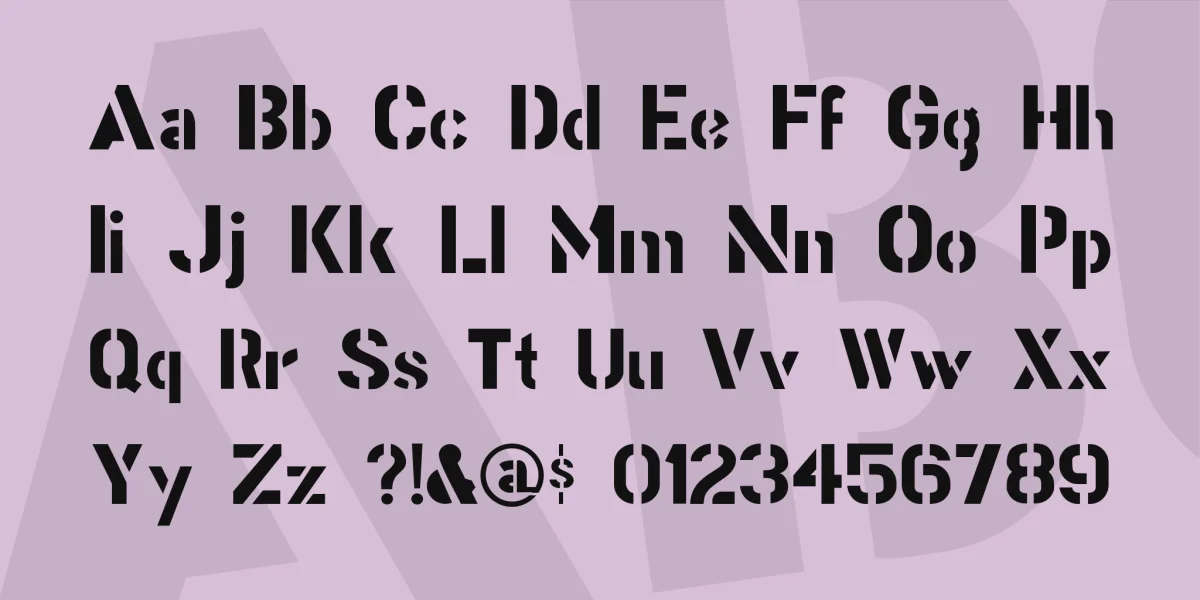 Stencil Gothic Font preview 3