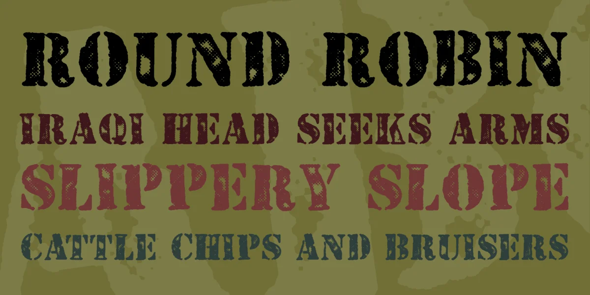 STENCILED PERSONAL USE Font