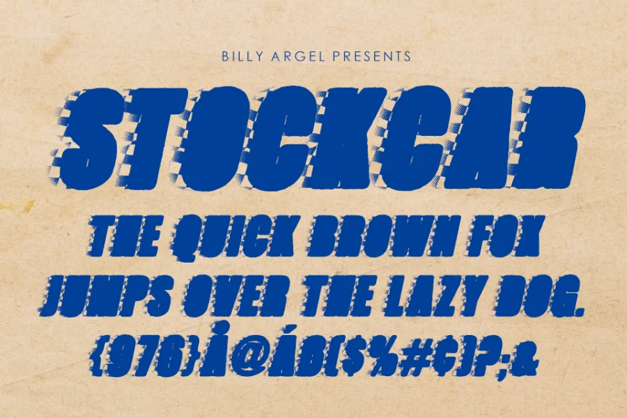 STOCKCAR PERSONAL USE Font preview 10