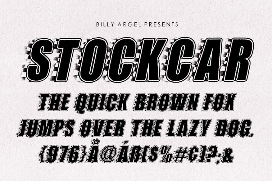 STOCKCAR PERSONAL USE Font preview 2