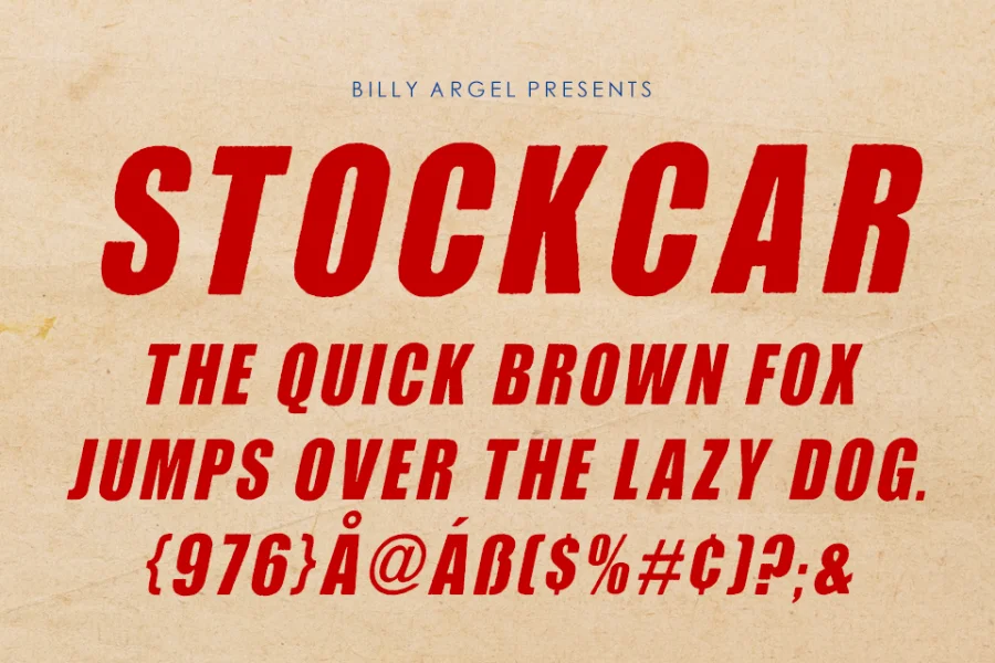STOCKCAR PERSONAL USE Font preview 3