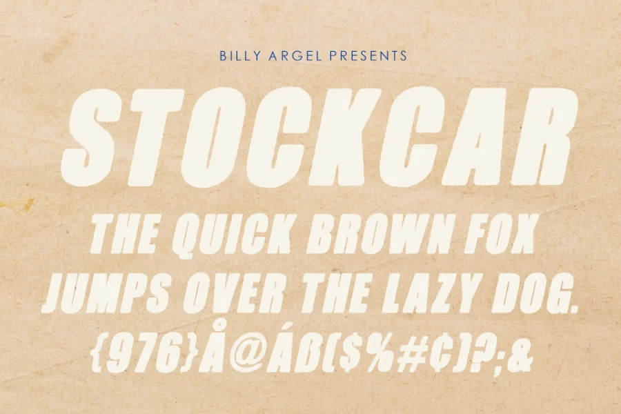 STOCKCAR PERSONAL USE Font preview 5