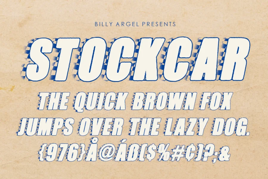 STOCKCAR PERSONAL USE Font preview 6