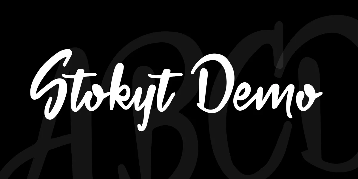 Stokyt Demo Font preview 3