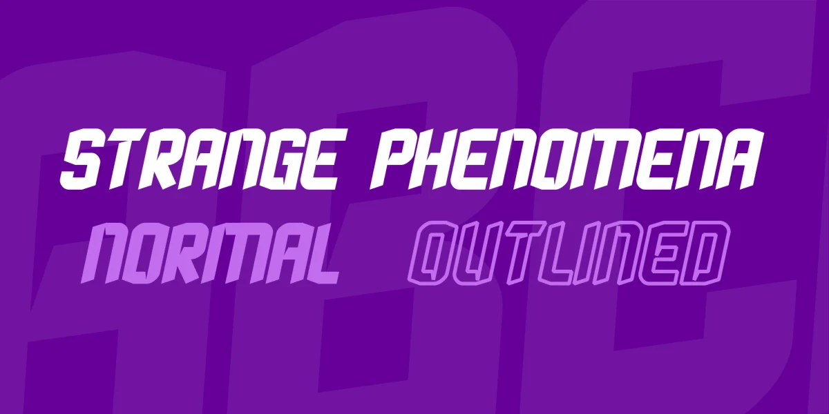 Strange Phenomena Font Family