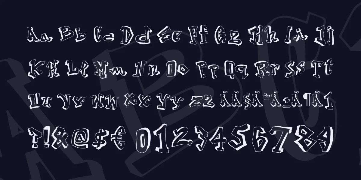 Street 2 Art Font preview 4