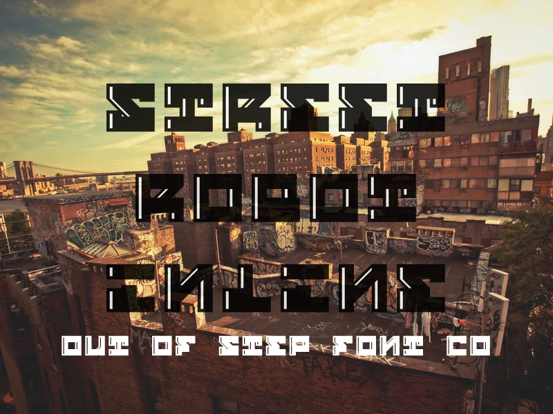 Street Robot Inline Font