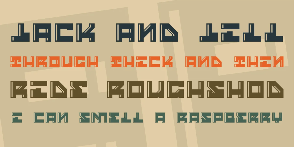Street Robot Inline Font preview 2