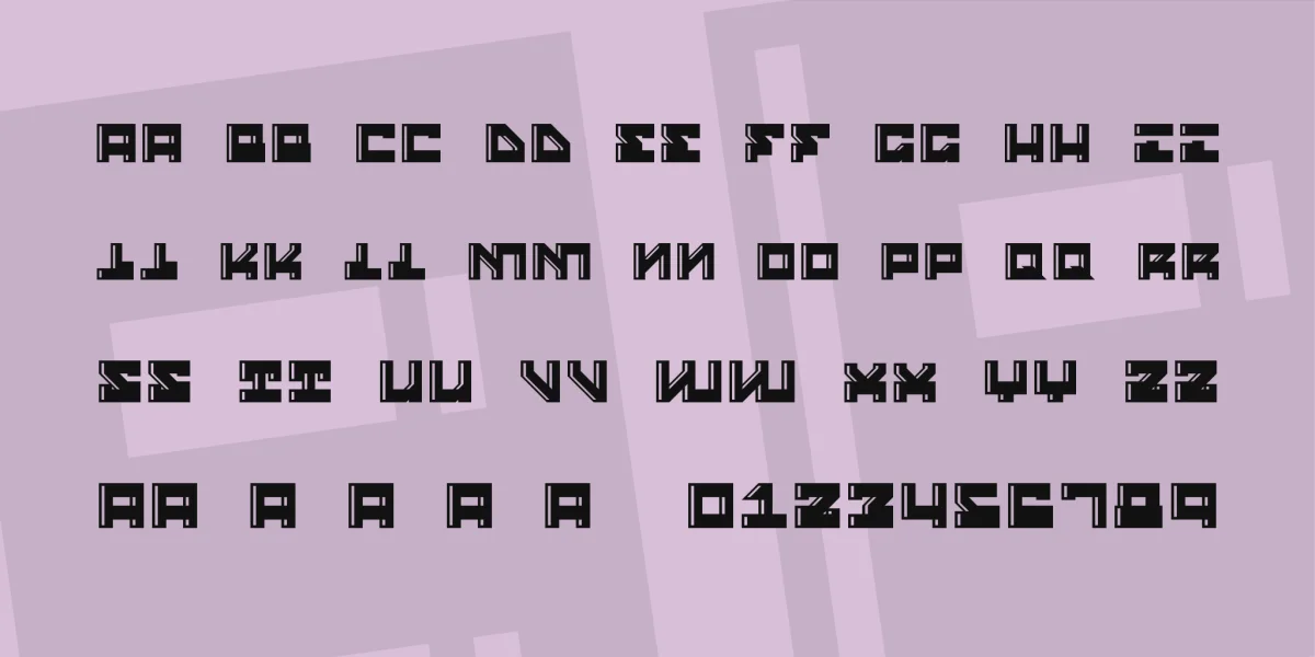 Street Robot Inline Font preview 3