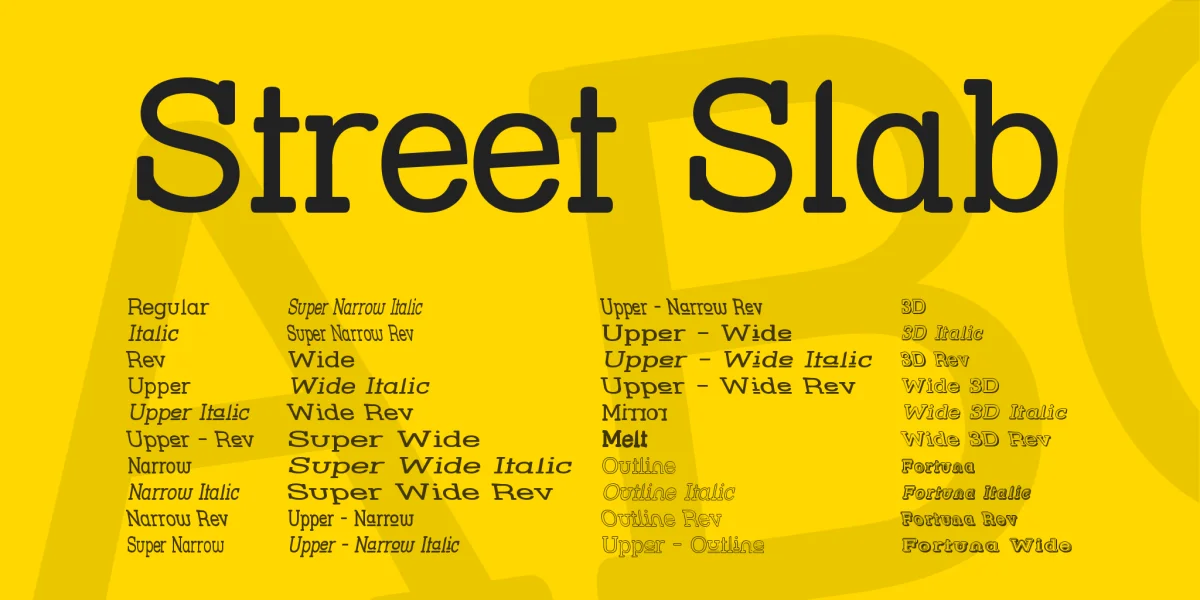 Street Slab Font Family