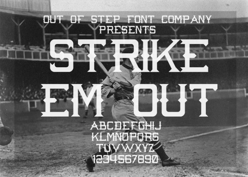 Strike 'Em Out Font