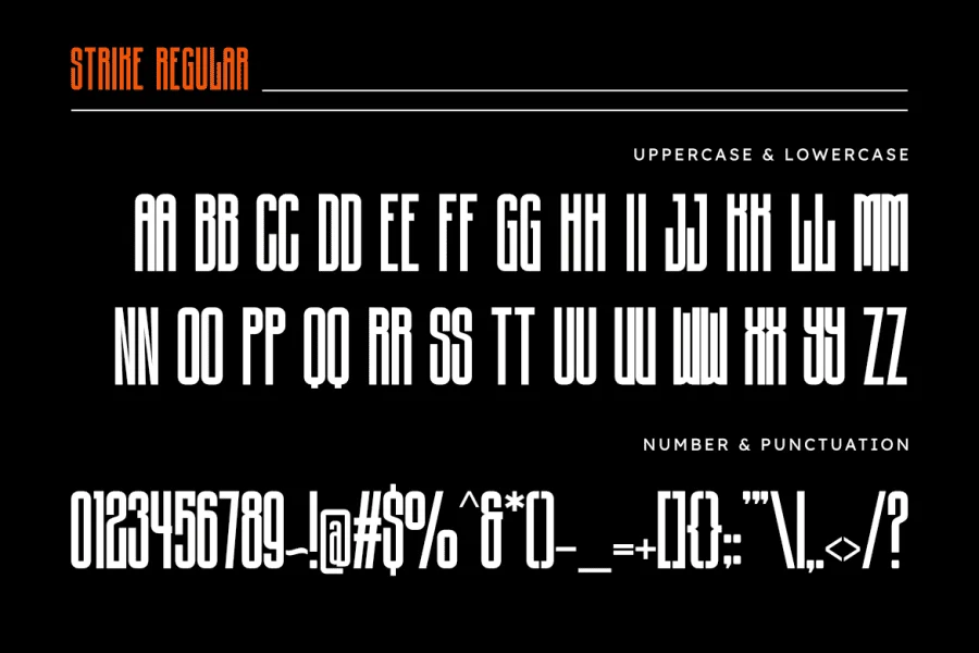 Striker Font preview 2