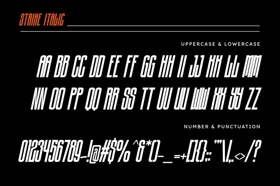 Striker Font preview 3