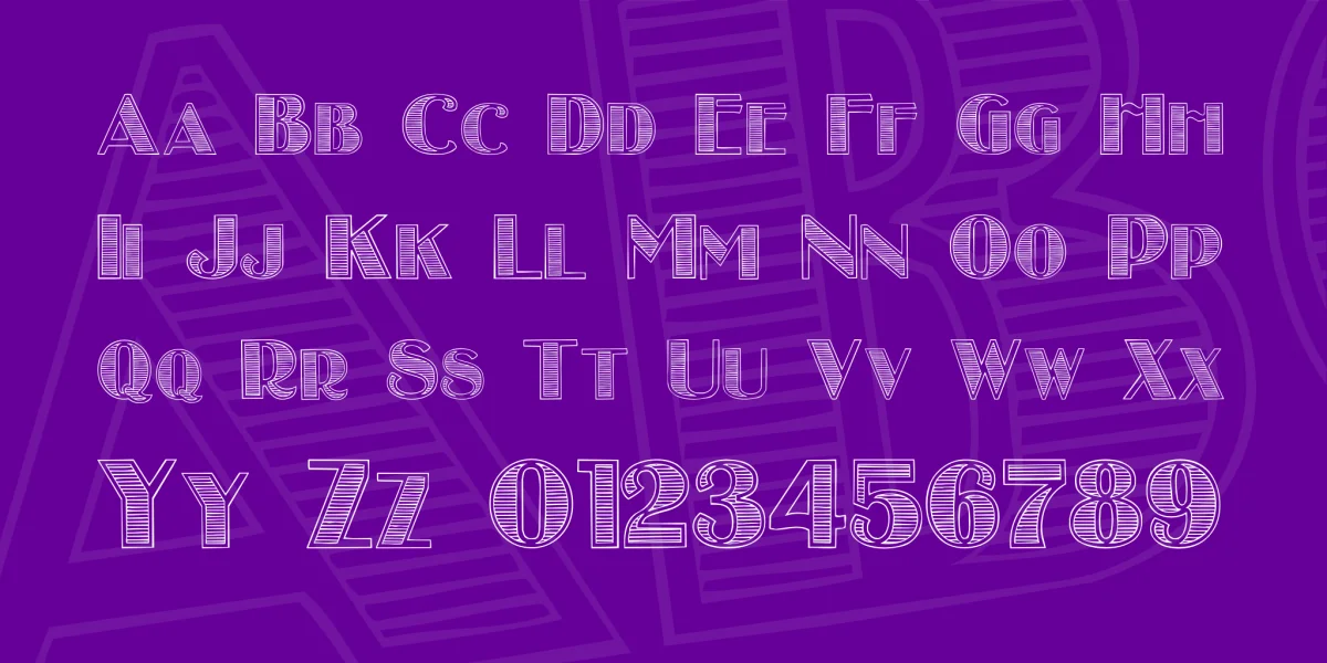 Stripes Caps Font preview 2