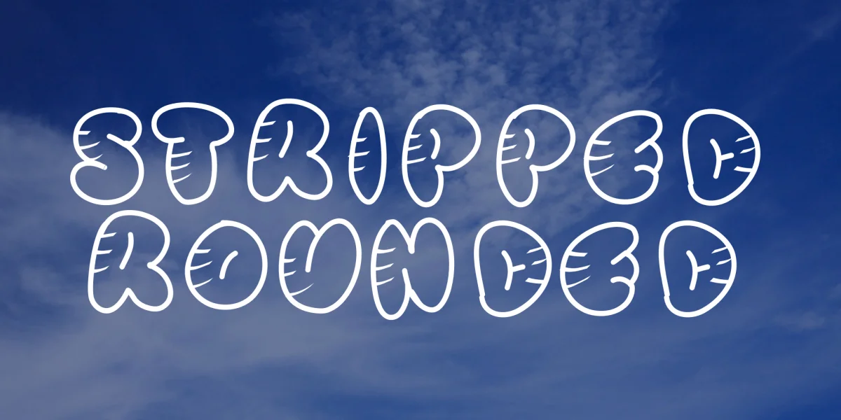 Stripped Rounded Font