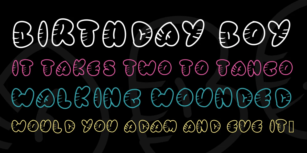 Stripped Rounded Font preview 2