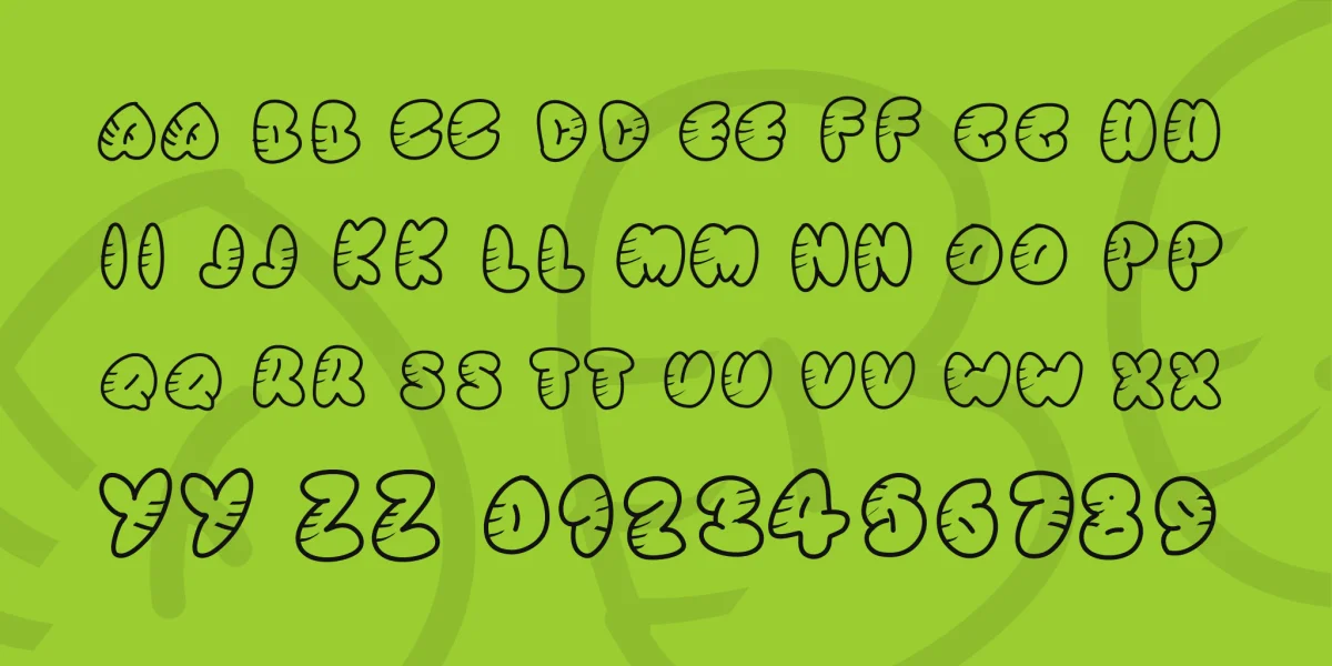 Stripped Rounded Font preview 3