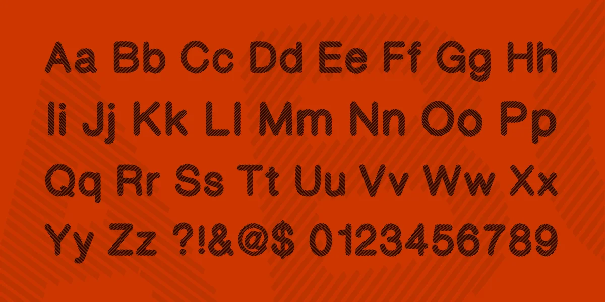 Stripy Font preview 4