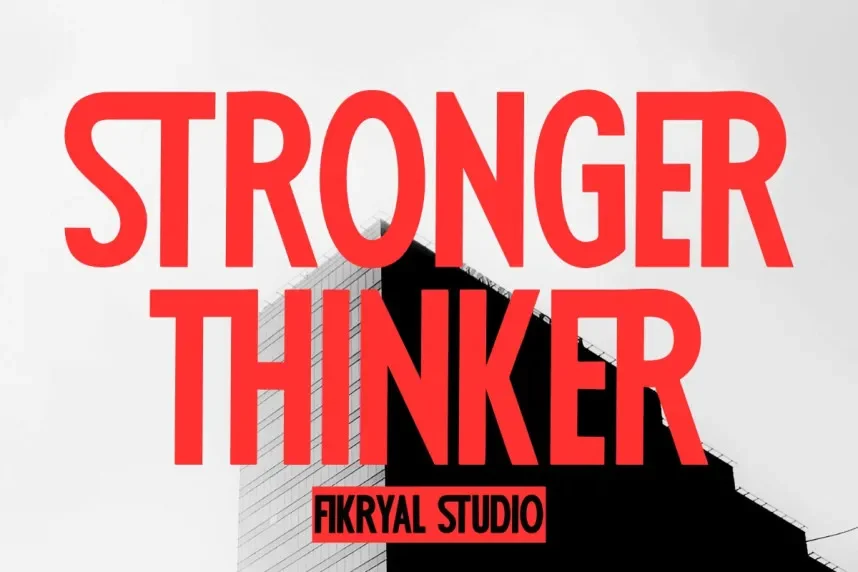 Stronger Thinker Font preview 2