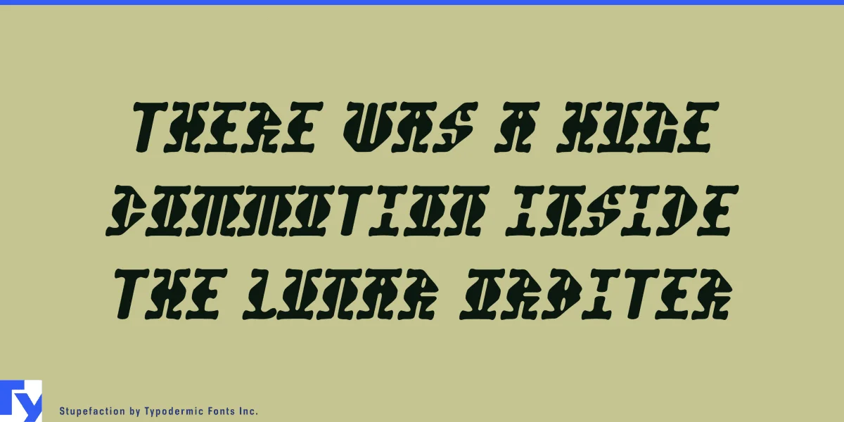 Stupefaction Font preview 3
