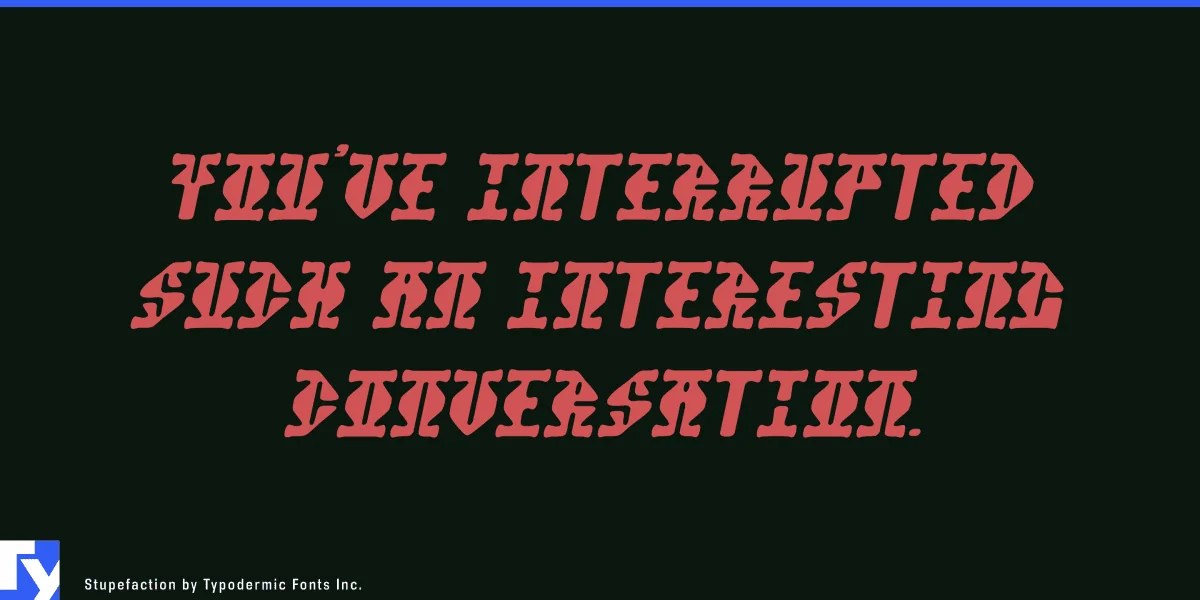 Stupefaction Font preview 4