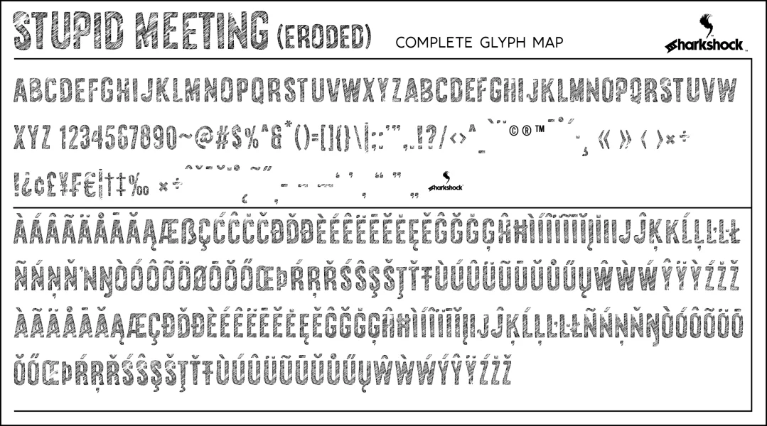 Stupid Meeting Font preview 2