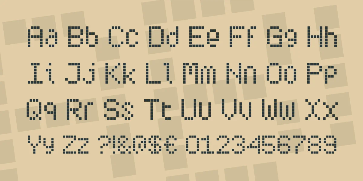 Subway Ticker Font preview 2