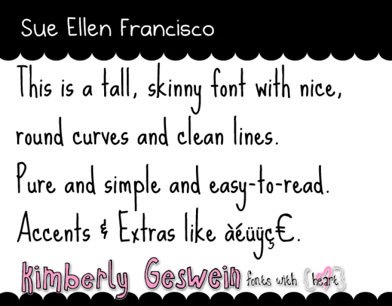 Sue Ellen Francisco Font preview 4