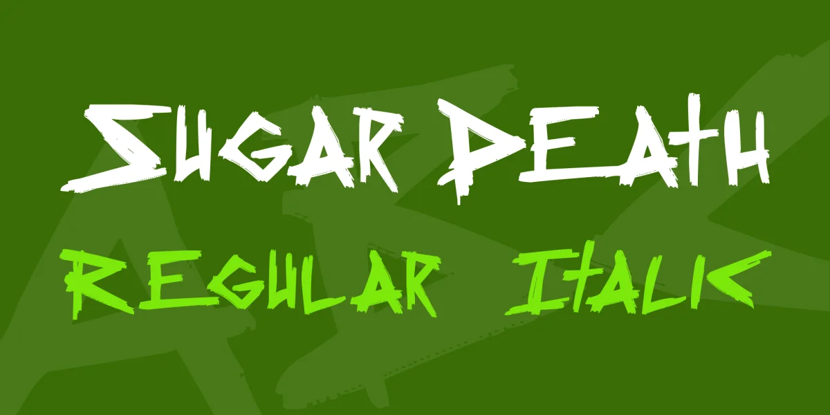 Sugar Death 2 Font Family preview 2