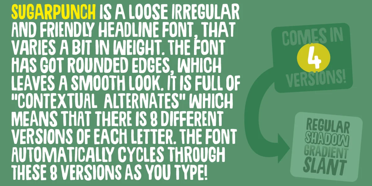 Sugarpunch DEMO Font preview 3