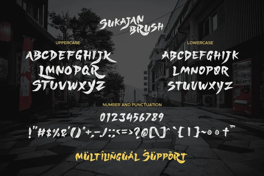 Sukajan Brush Demo Font preview 4