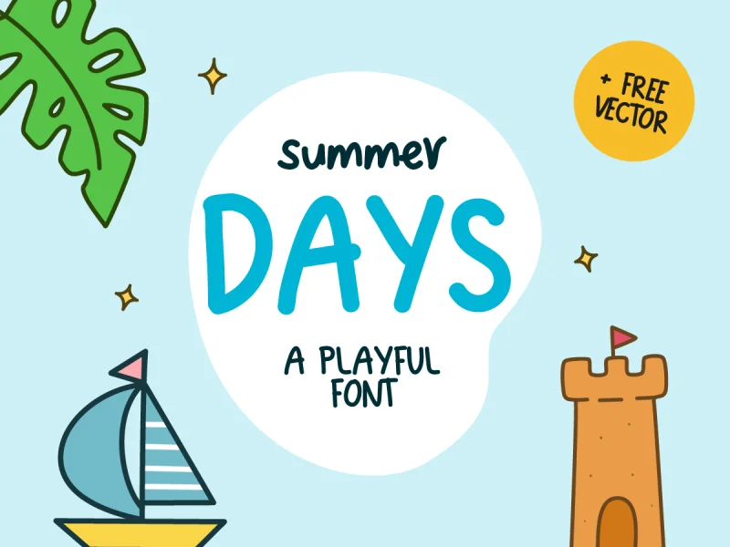 Summer Days Font preview 2