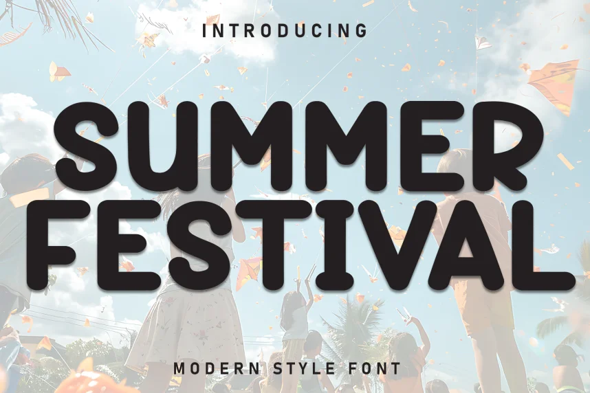 Summer Festival Modern Style Font preview 2