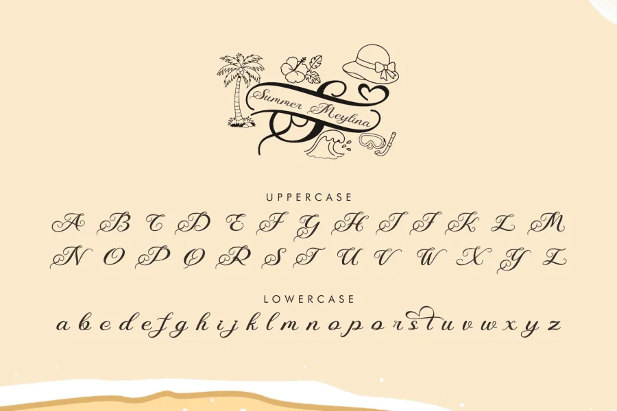 Summer Meylina Demo Font Family preview 5