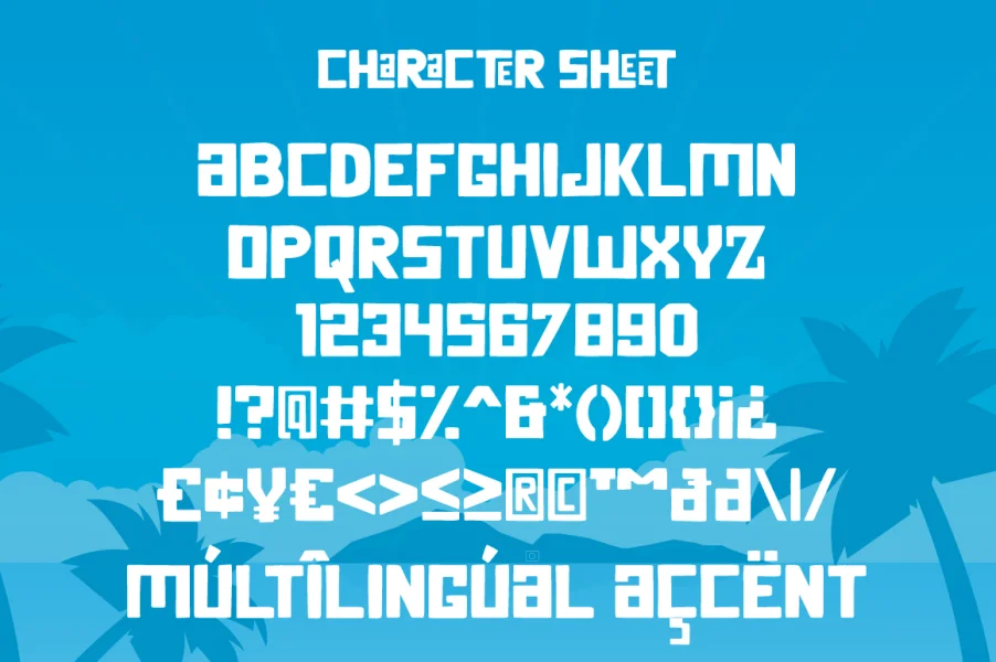 Summer Square Font Family preview 8