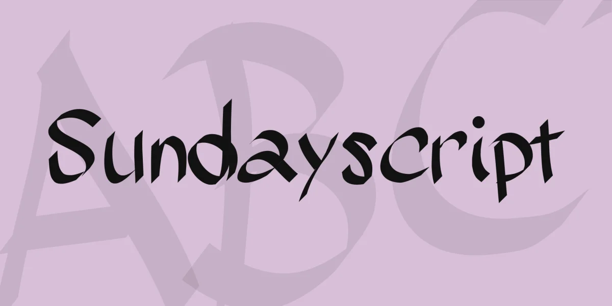 Sundayscript Font