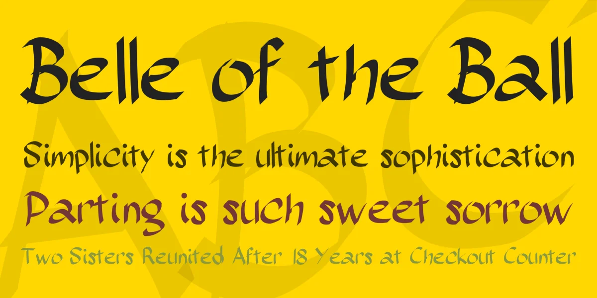 Sundayscript Font preview 2