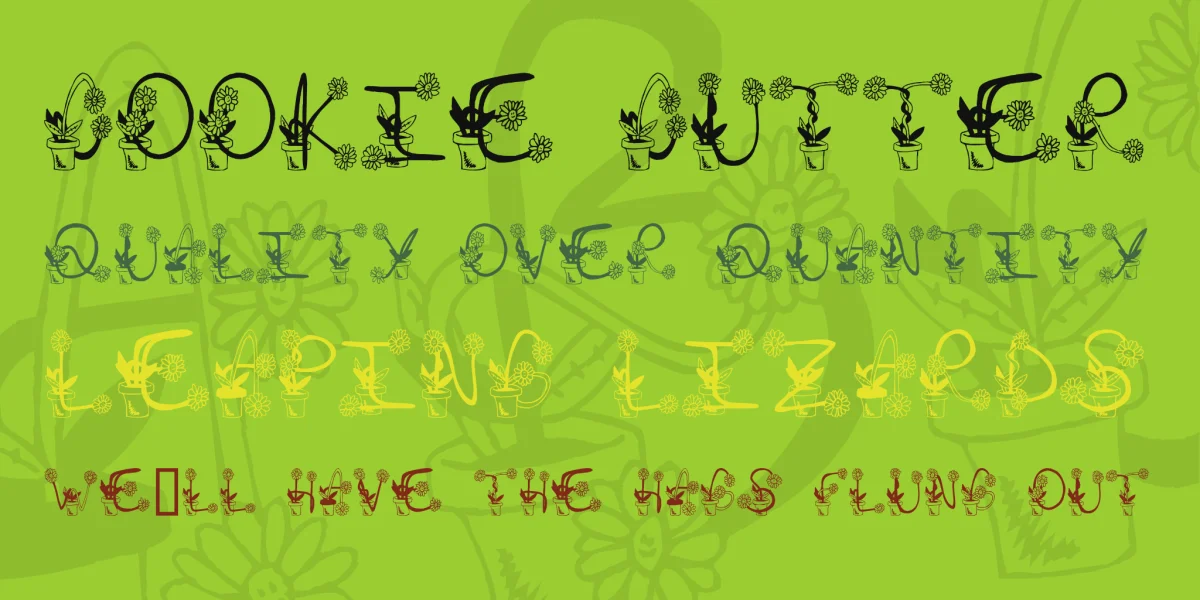 Sunflowers Font preview 2