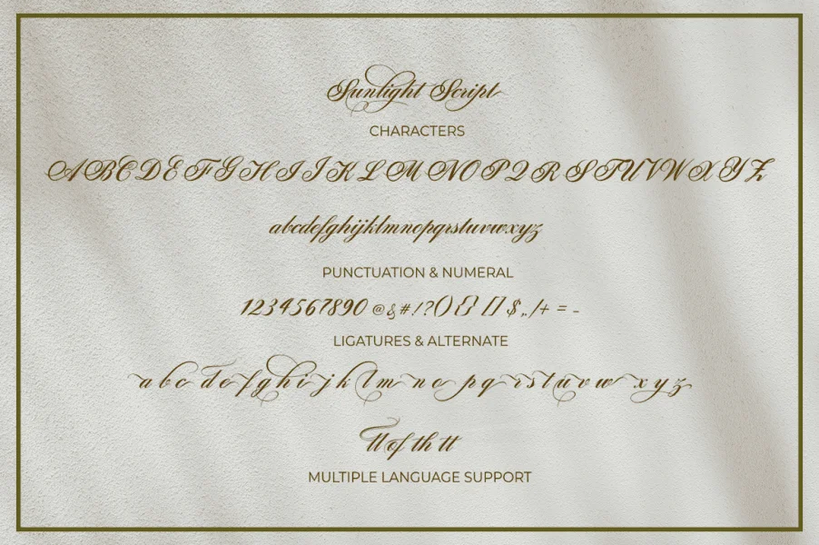 Sunlight Script Font preview 11