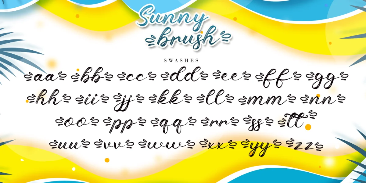 Sunny Brush Font preview 10