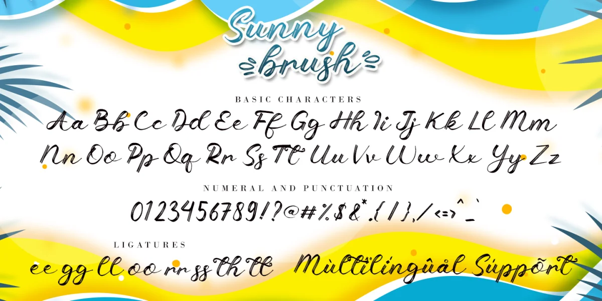 Sunny Brush Font preview 9