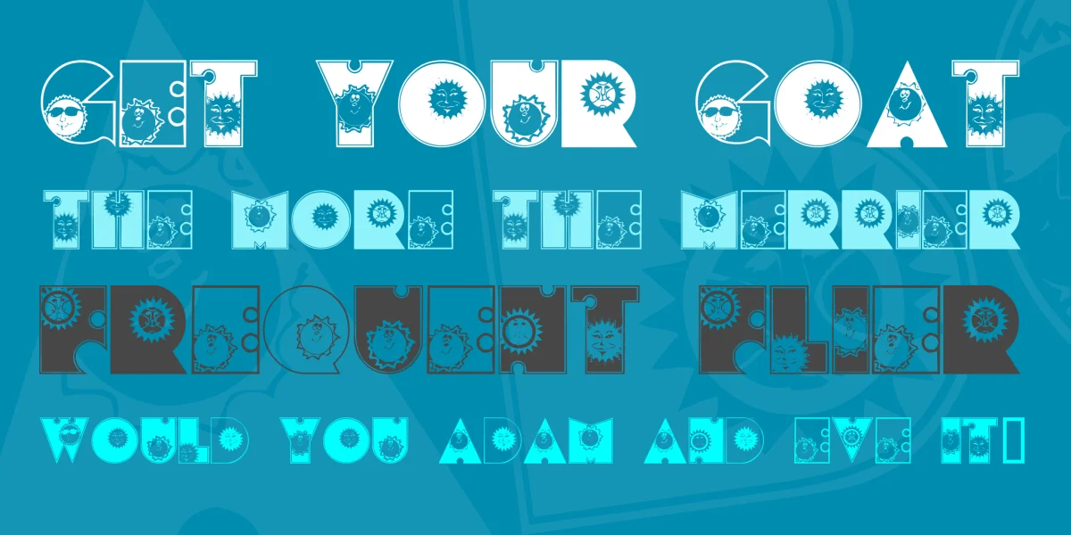 Sunshine Kiddy Font Font preview 2
