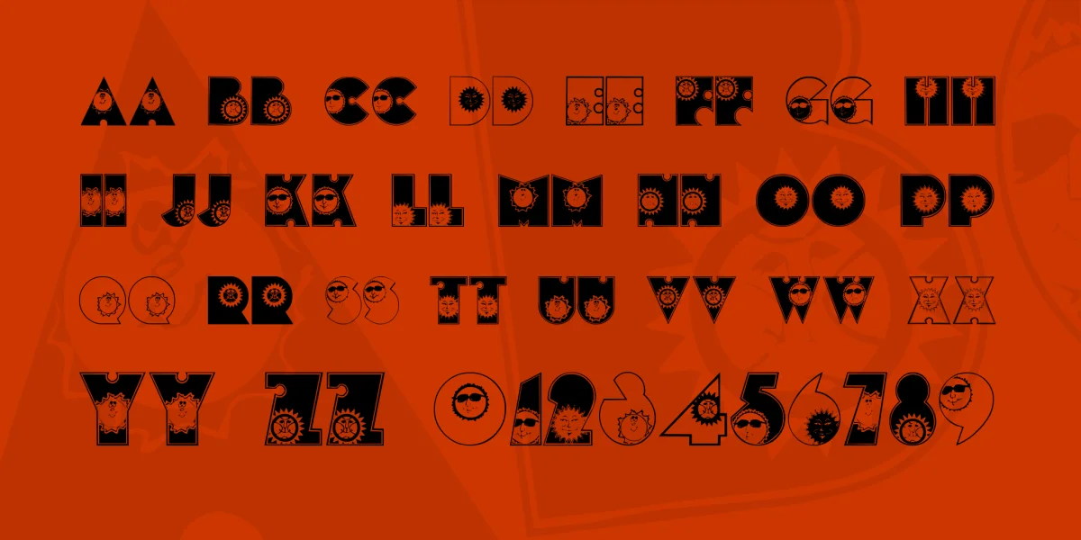 Sunshine Kiddy Font Font preview 3
